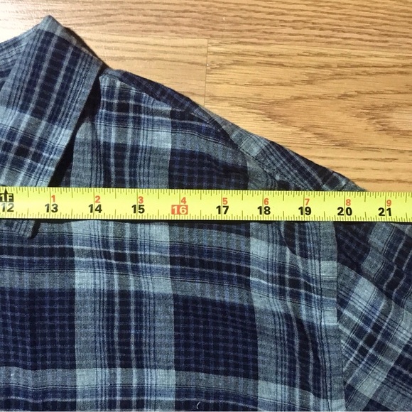 Grayers Clothiers Heritage Flannel Shirt Mens XXL Blue Gray Plaid Button Up NWT - Picture 8 of 12